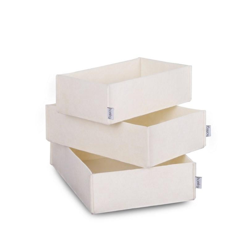 Aberto Design HMY 6271 Set kutija za odlaganje, 3 komada, Bijeli