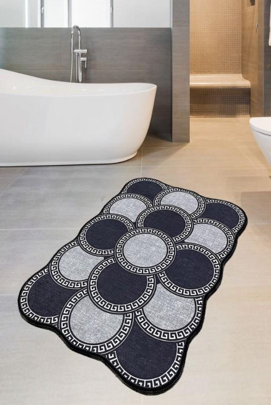 L'Essentiel Maison Ciorcail tepih za kupatilo, 70x120cm, crno-siva