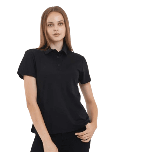 Woolona Ženska Majica Polo, Crna