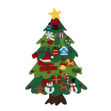 Ruhhy Filcana božićna jelka za djecu Kruzzel 26548, LED, Zelena