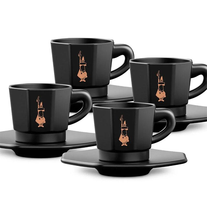 BIALETTI Set 4 Šolje Perfetto, Crne