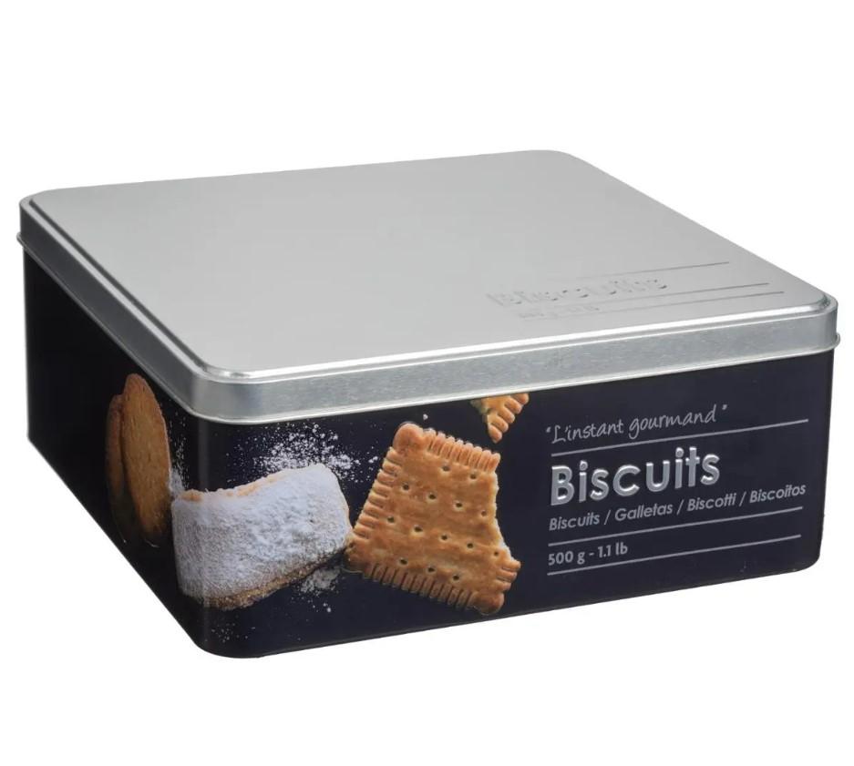 FIVE Kutija za kekse 20x20x8,2 cm crna