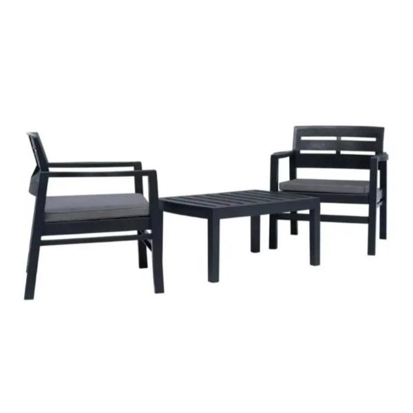 IPAE-PROGARDEN Balkonski set lombok s jastucima antracit