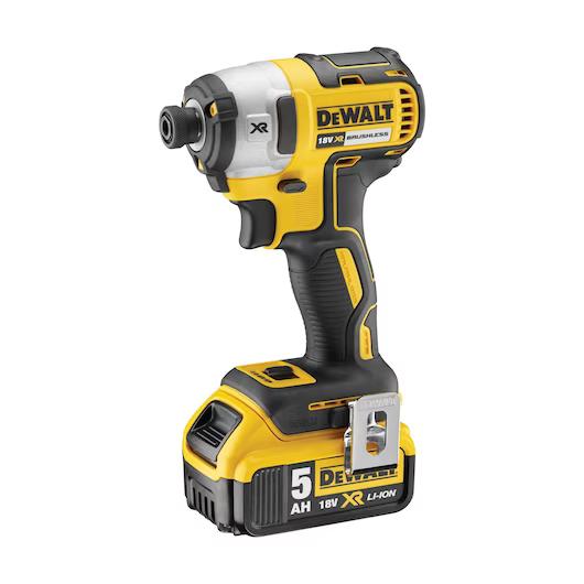 DeWalt Akumulatorski udarni odvijač Dcf887P2, 18V, 205Nm, ,2x5Ah, Žuto-Crni