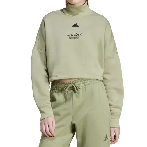 Adidas Ženski Duks W Bluv Q3 C SWT, Zelena