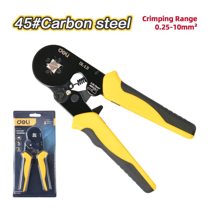 DELI kliješta za krimpovanje EDL-L11, 0,25-10 mm²