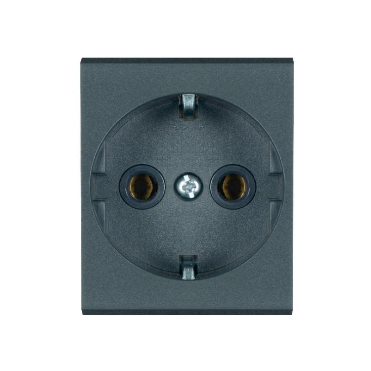 Dvopolna utičnica antracit boje