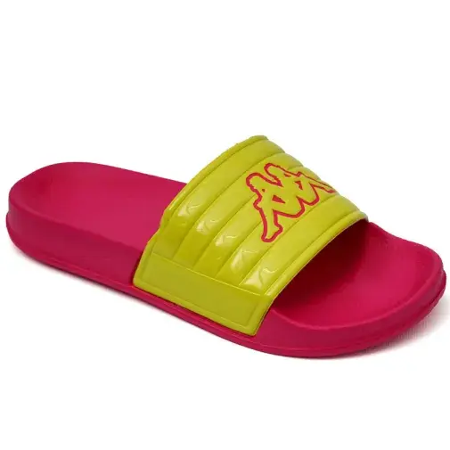 Kappa Logo Noles 4 dječje papuče za djevojčice, roze-zelene