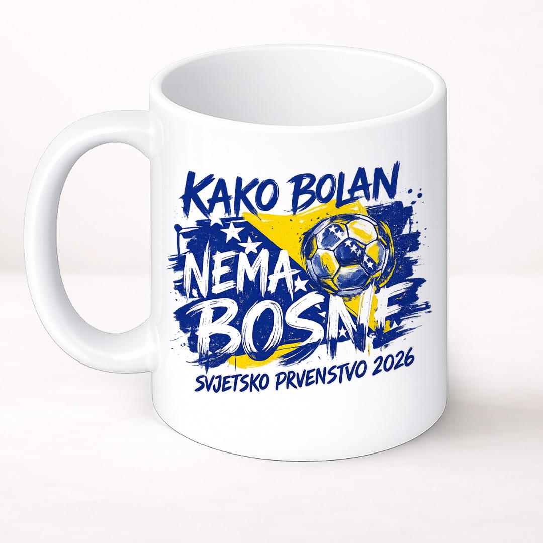 Doxy Šolja za kafu/čaj, rekviziti Bosna za Svjetsko 2026, Bijela