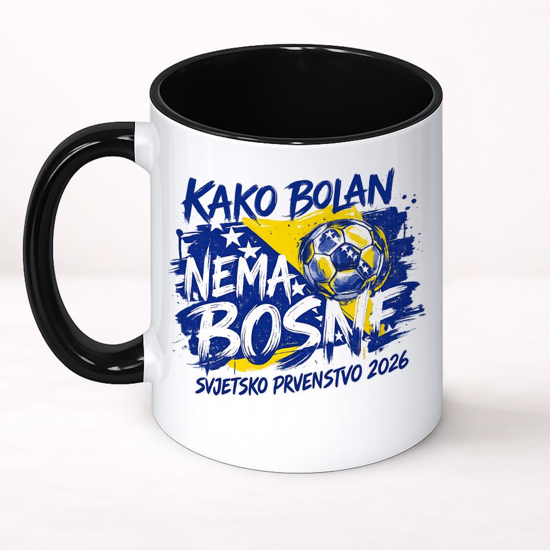 Doxy Šolja za kafu/čaj, rekviziti Bosna za Svjetsko 2026, Crna