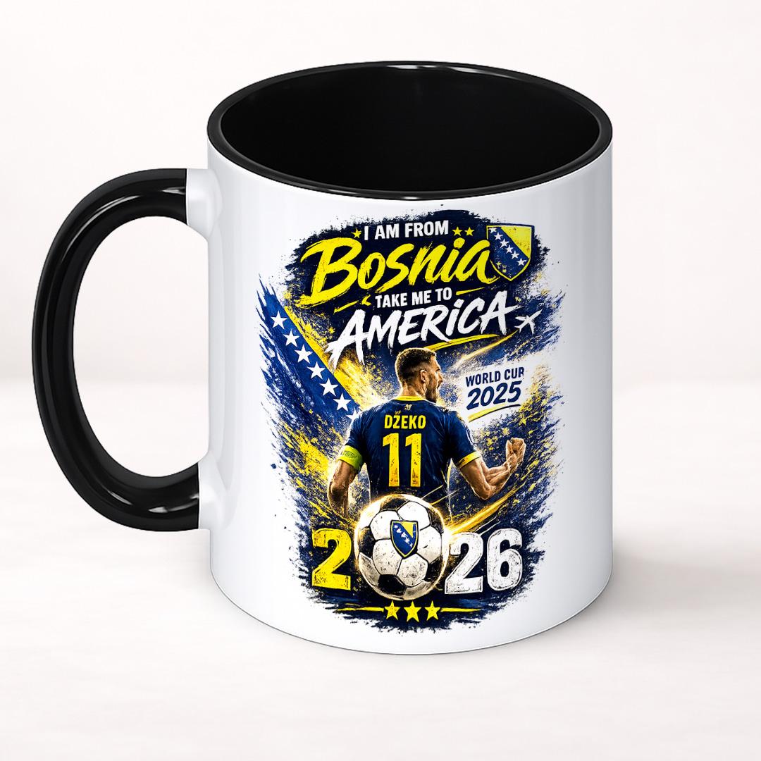 Doxy Šolja za kafu/čaj, rekviziti Bosna za Svjetsko 2026, Crna