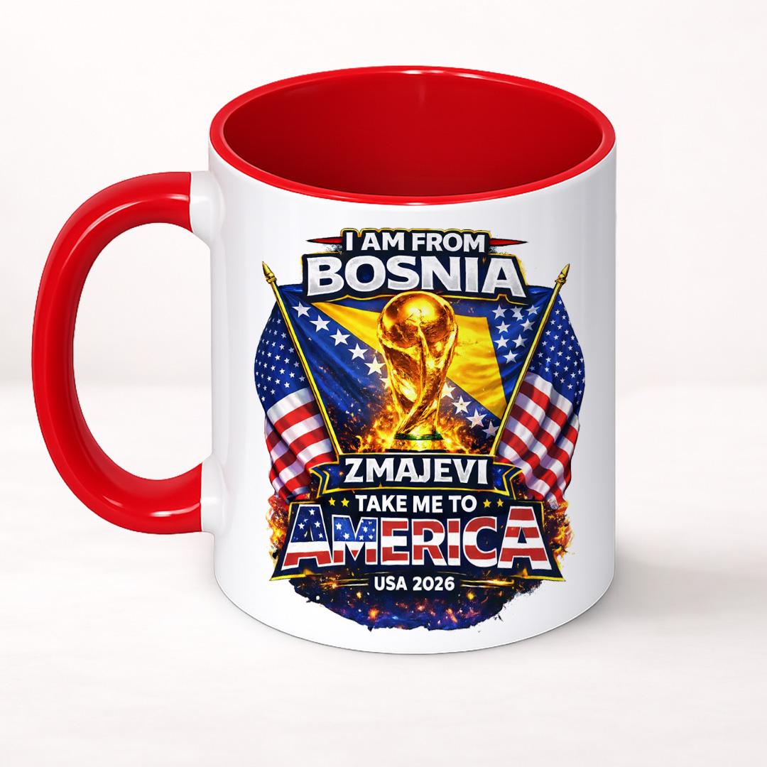 Doxy Šolja za kafu-čaj sa printom, Crvena