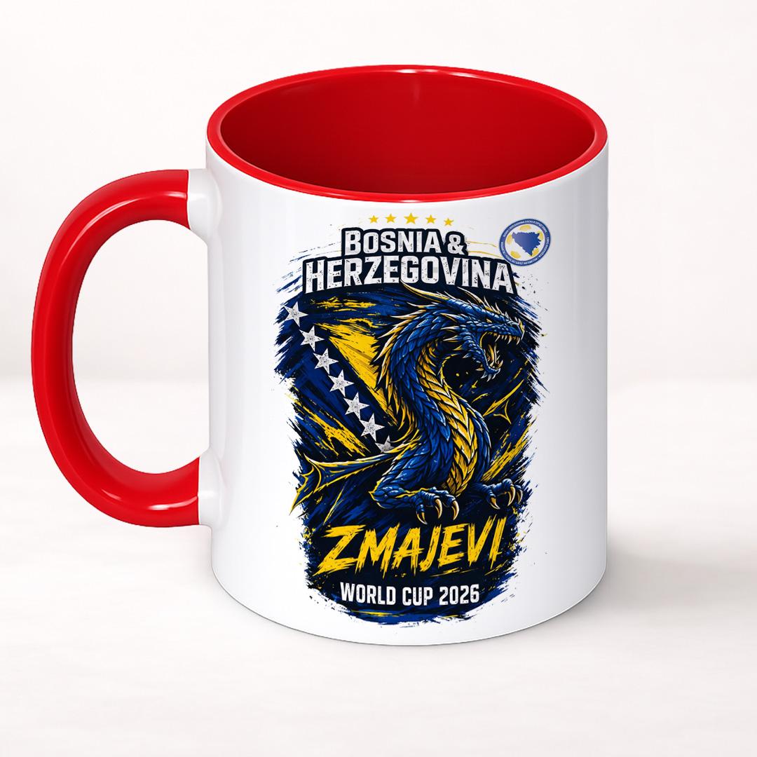 Doxy Šolja za kafu-čaj sa printom, Crvena