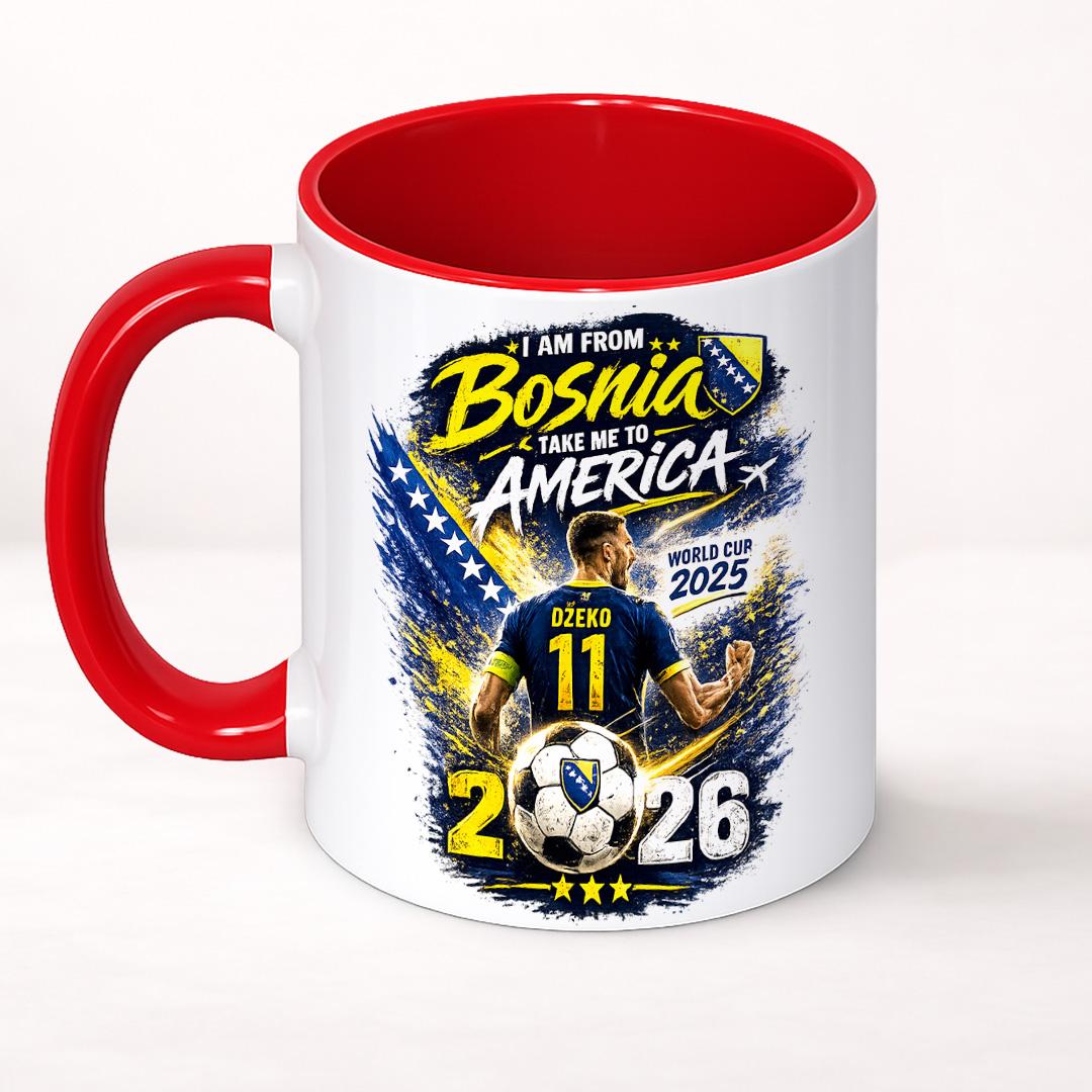 Doxy Šolja za kafu/čaj, rekviziti Bosna za Svjetsko 2026, Crvena