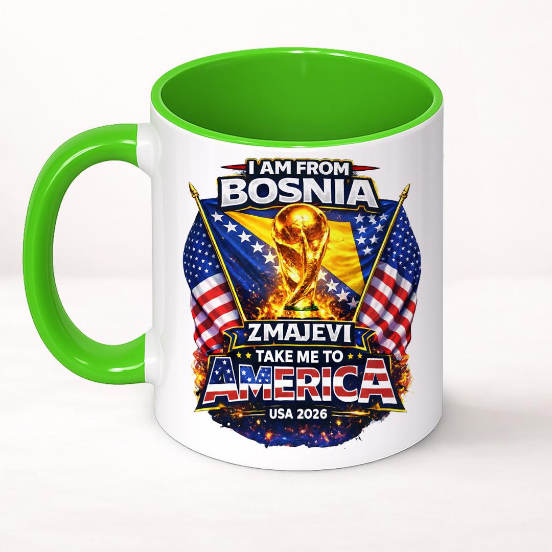 Doxy Šolja za kafu-čaj sa printom, Zelena