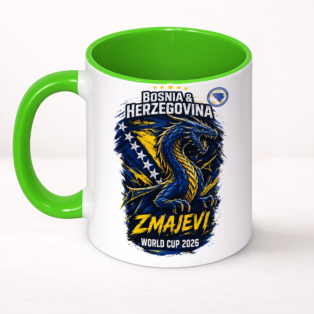 Doxy Šolja za kafu-čaj sa printom, Zelena