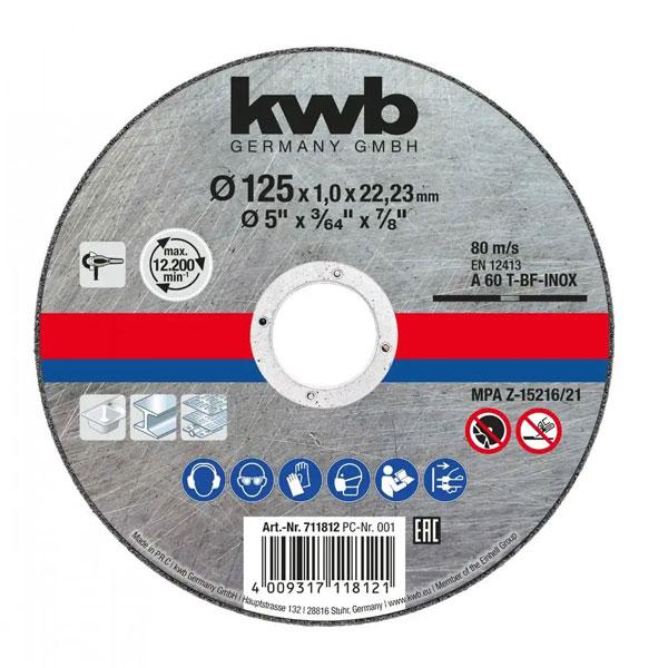 KWB Brusna ploča za metal-inox 125x1.0x22mm