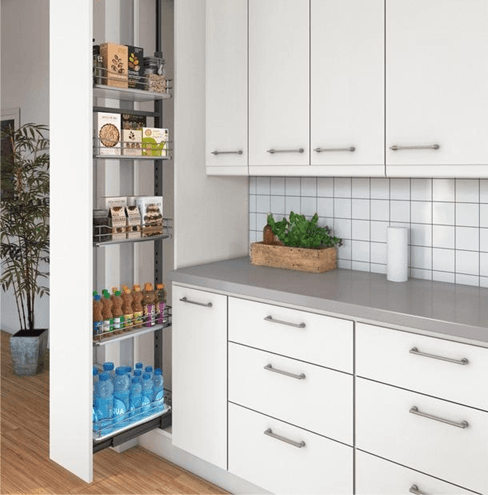 Visoka izvlačna žičana Apoteka za element, 300 mm, Bijela