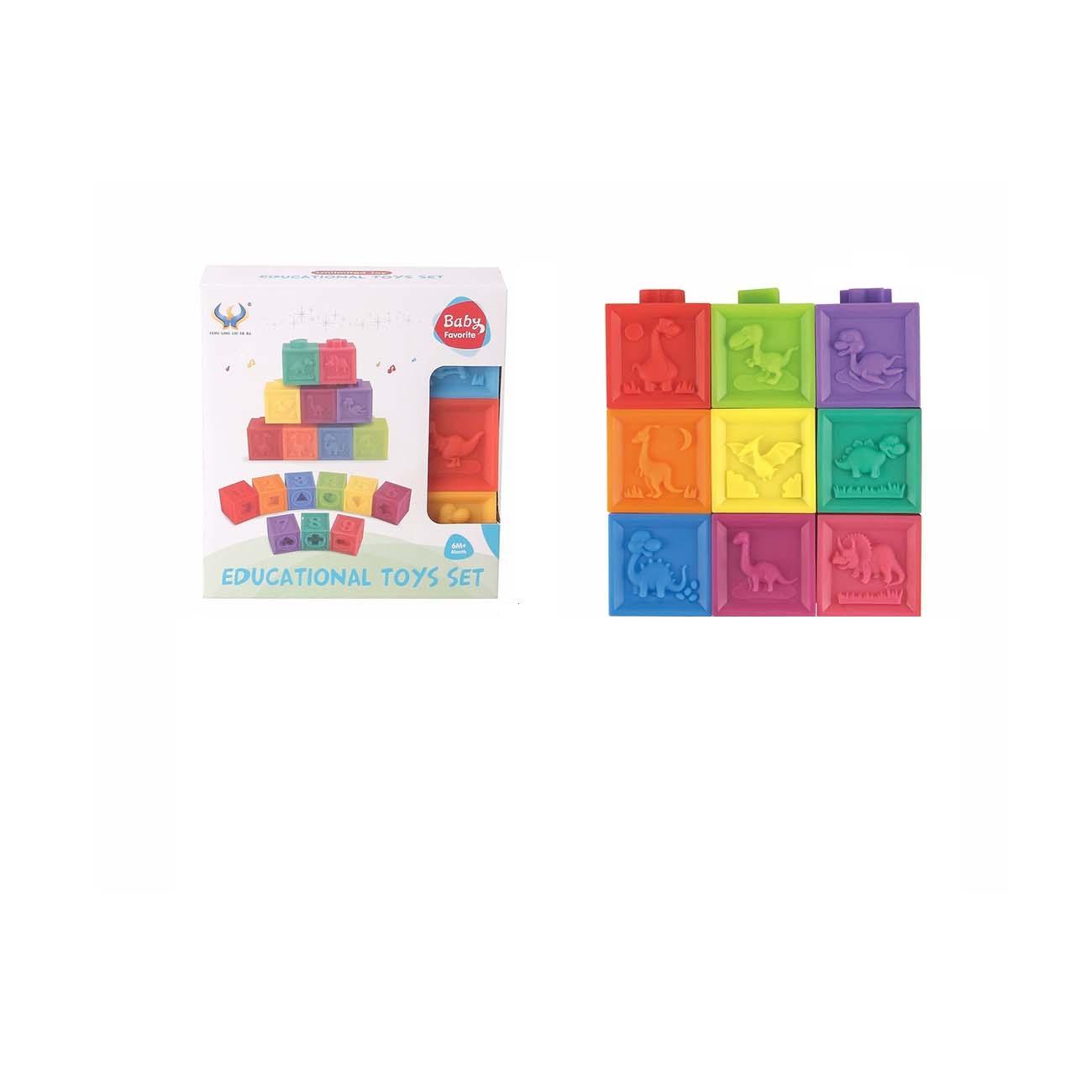 Set od 9 senzornih kocki s zvukom,Šarene