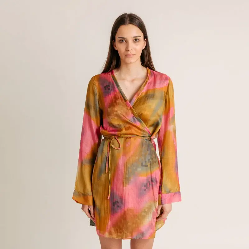 Intuitiva Ženska haljina Aurora, Svila, Šarena