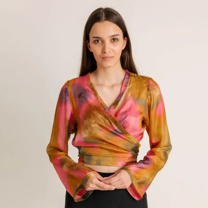 Intuitiva Ženska majica Aurora, Svila, Šarena