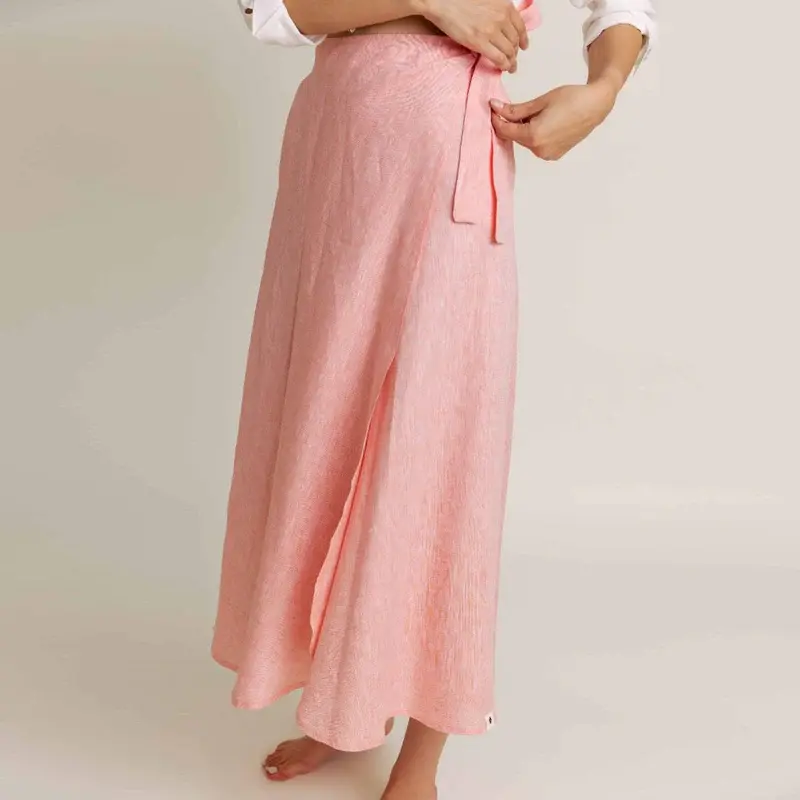 Intuitiva Ženska suknja na preklop Mila, Roze