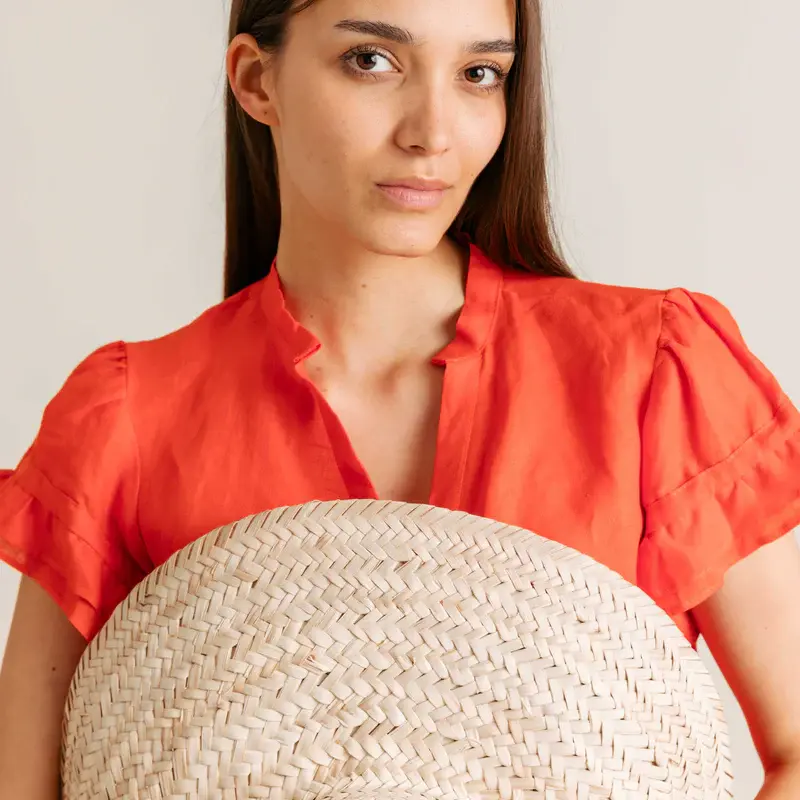 Intuitiva Ženska majica Olivia, Lan, Narandžasta