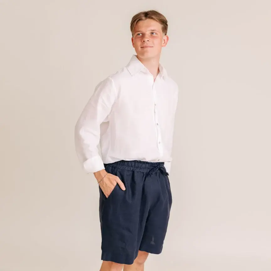 Intuitiva Muški šorc Mariner, Lan, Tamnoplavi