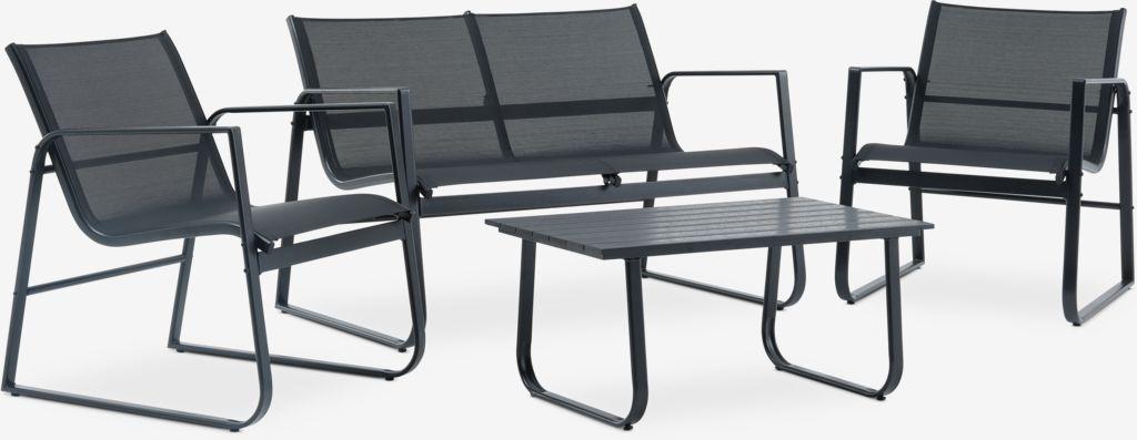Linnea Lounge garnitura 4 osobe, 116x85cm, Crna