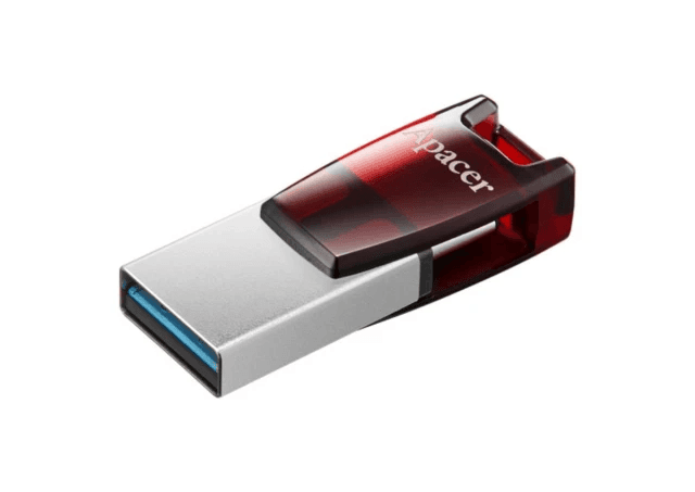 Apacer 64GB AH180 USB 3.2 Tip C - USB 3.2 Tip A flash crveni AP64GAH180R-1