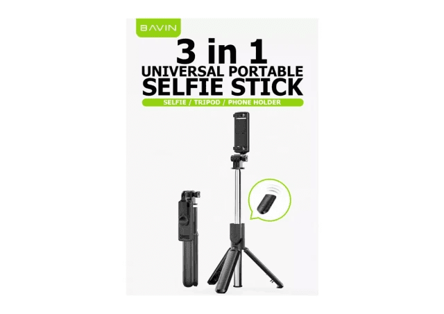 BAVIN bežični selfie stativ crne boje