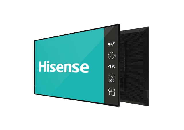 Hisense 55" 55" 55DM66D 4K UHD 500 nita Digital Signage Display - 24/7 Operation