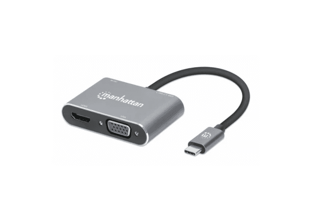 MANHATTAN Priključna stanica 130691 USB-C - VGA/HDMI/USB 3.0/PD 87W