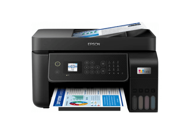 EPSON L5310 EcoTank 4u1 štampanje-skeniranje-kopiranje-faks, u boji, A4, 5760X1440, Wi-Fi, LAN, ADF, LCD, ručni obostrani štampač