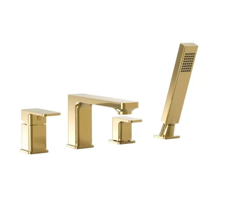 Valvex Baterija za kadu ugradbena Ars, Zlatna