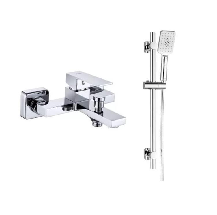 Valvex Baterija za kadu i klizna šipka Ars, Hrom