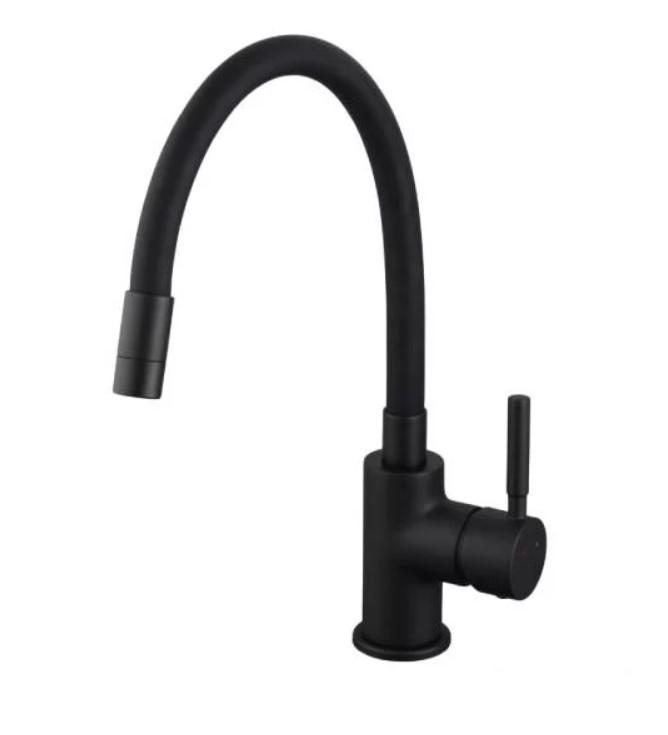 Aqua Lux Baterija za sudoper Flexi, Crna