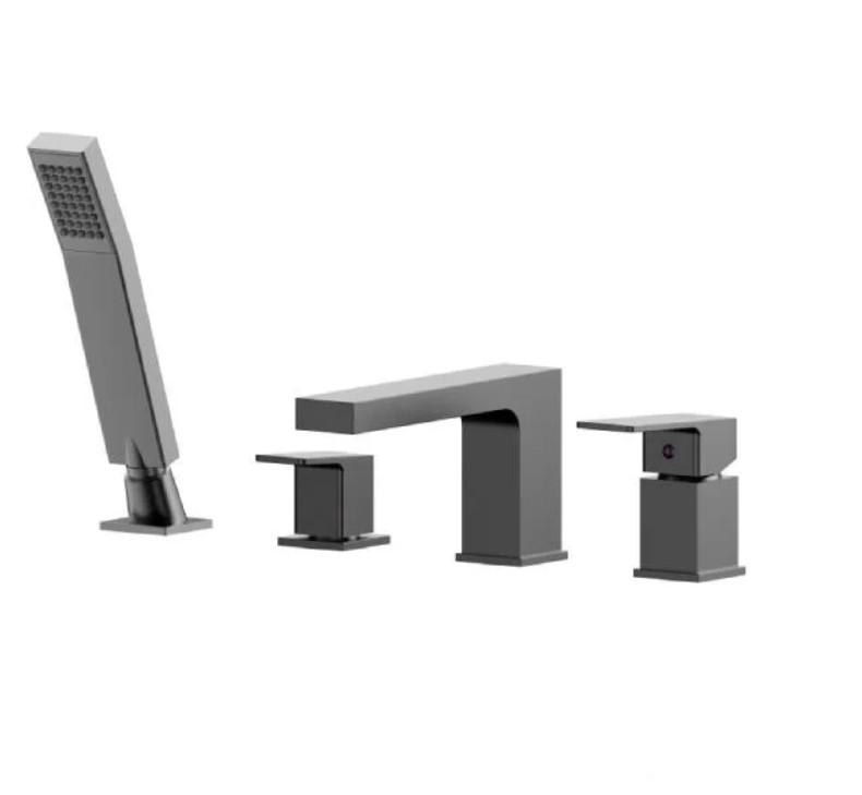 Valvex Baterija za kadu ugradbena Gun Metal Ars, Siva