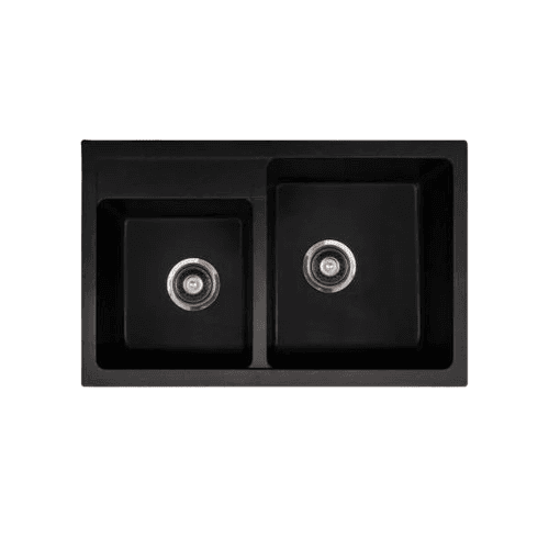 Metalac Sudoper Xgranit Quadro 2D Plus, Crna