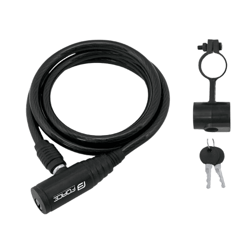 Force Sajla na ključ Eko, Spiralna, 120cm/8mm, Crna