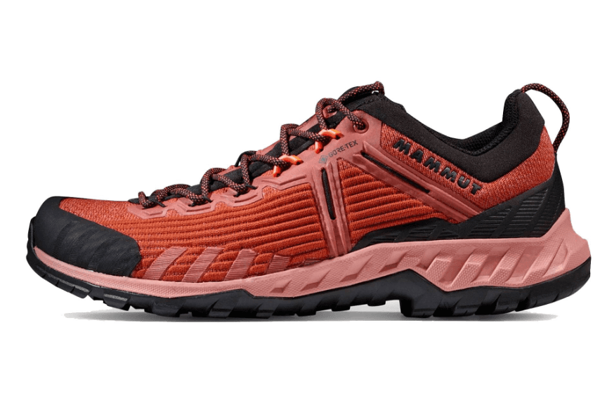 Mammut Ženske patike Alnasca Knit III Low GTX Brick/Quartz/Dust, Crveno-crne