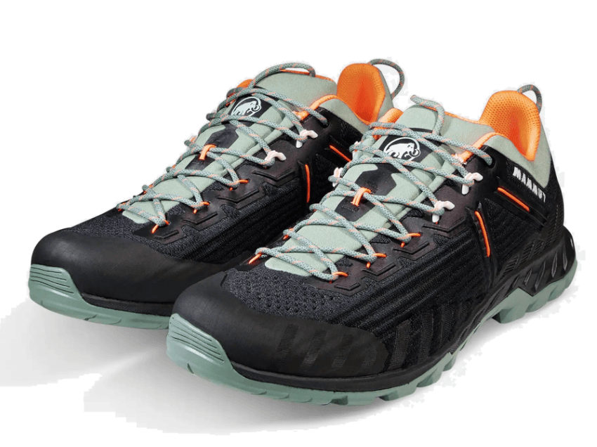 Mammut Muške patike za planinarenje Alnasca Knit III Low, Crno-zelene