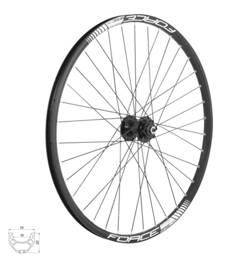 Force Zadnji točak bicikla Basic Disc 584×19 804333 6B32SH 27.5″