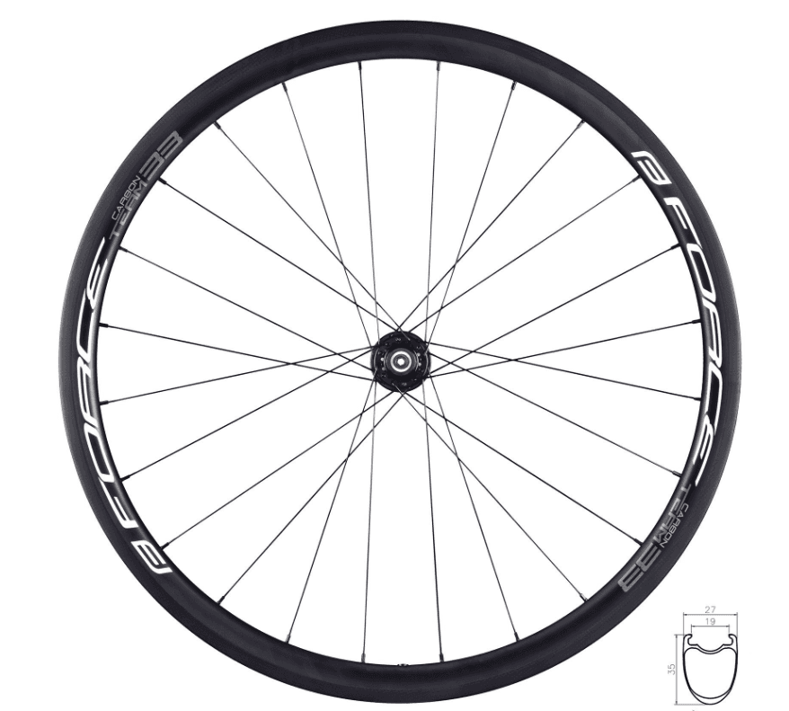 Force Zadnji točak bicikla Road Team Carbon 33 Clincher