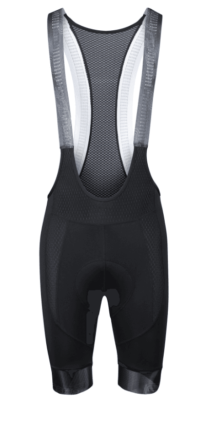 Force Biciklističke helanke F Stripe, Sa tregerima, Sa umetkom, Crne