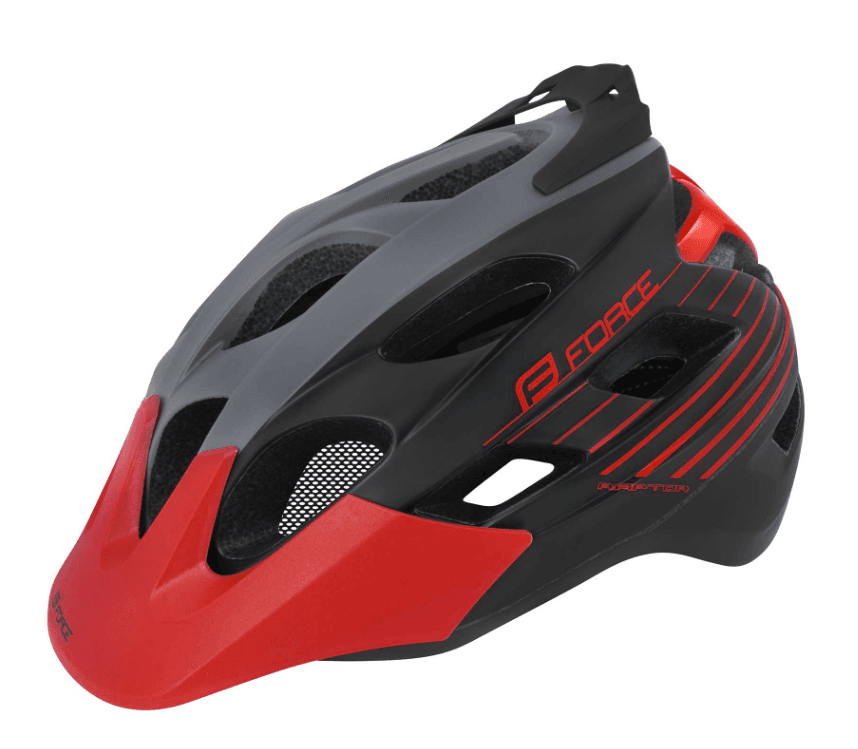 Force Kaciga Raptor MTB, Crveno-siva