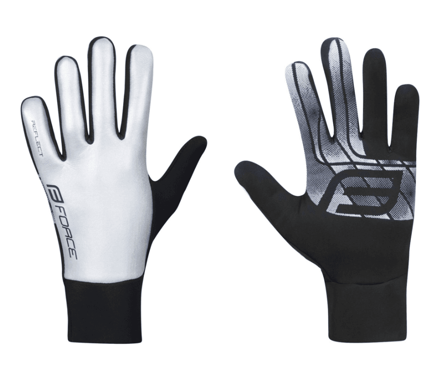 Force Rukavice Reflect, Srebrno-crne