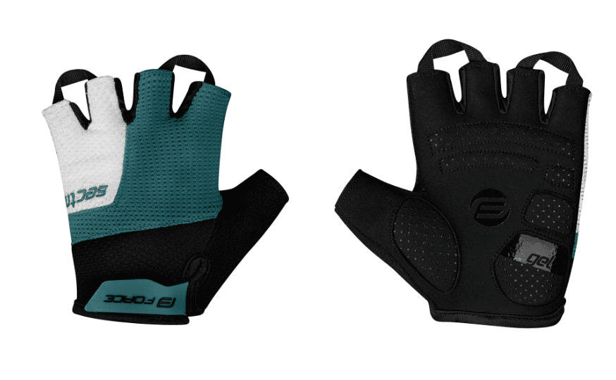 Force Rukavice Sector Gel, Tirkizno-bijele