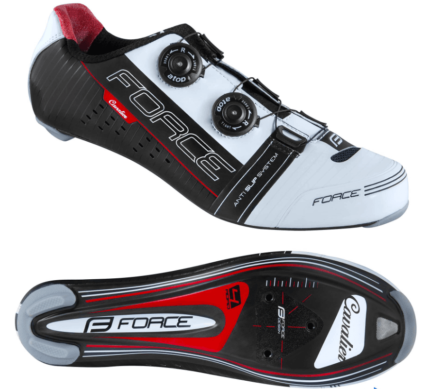 Force Muške cipele Road Cavalier Carbon, Crno-bijele