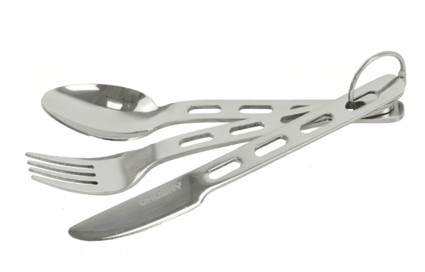 Husky Pribor za jelo Cutkit za kampovanje, Srebrne boje